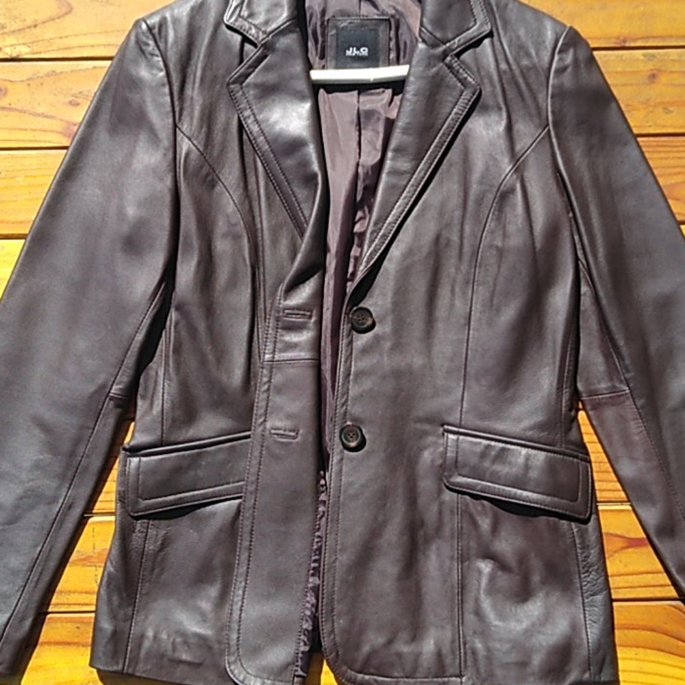 A brown leather jacket